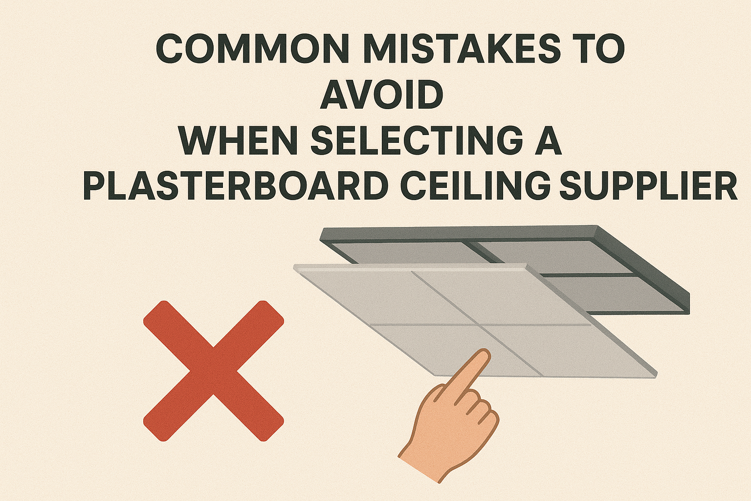 Common Mistakes to Avoid When Selecting a Plasterboard Ceiling Supplier