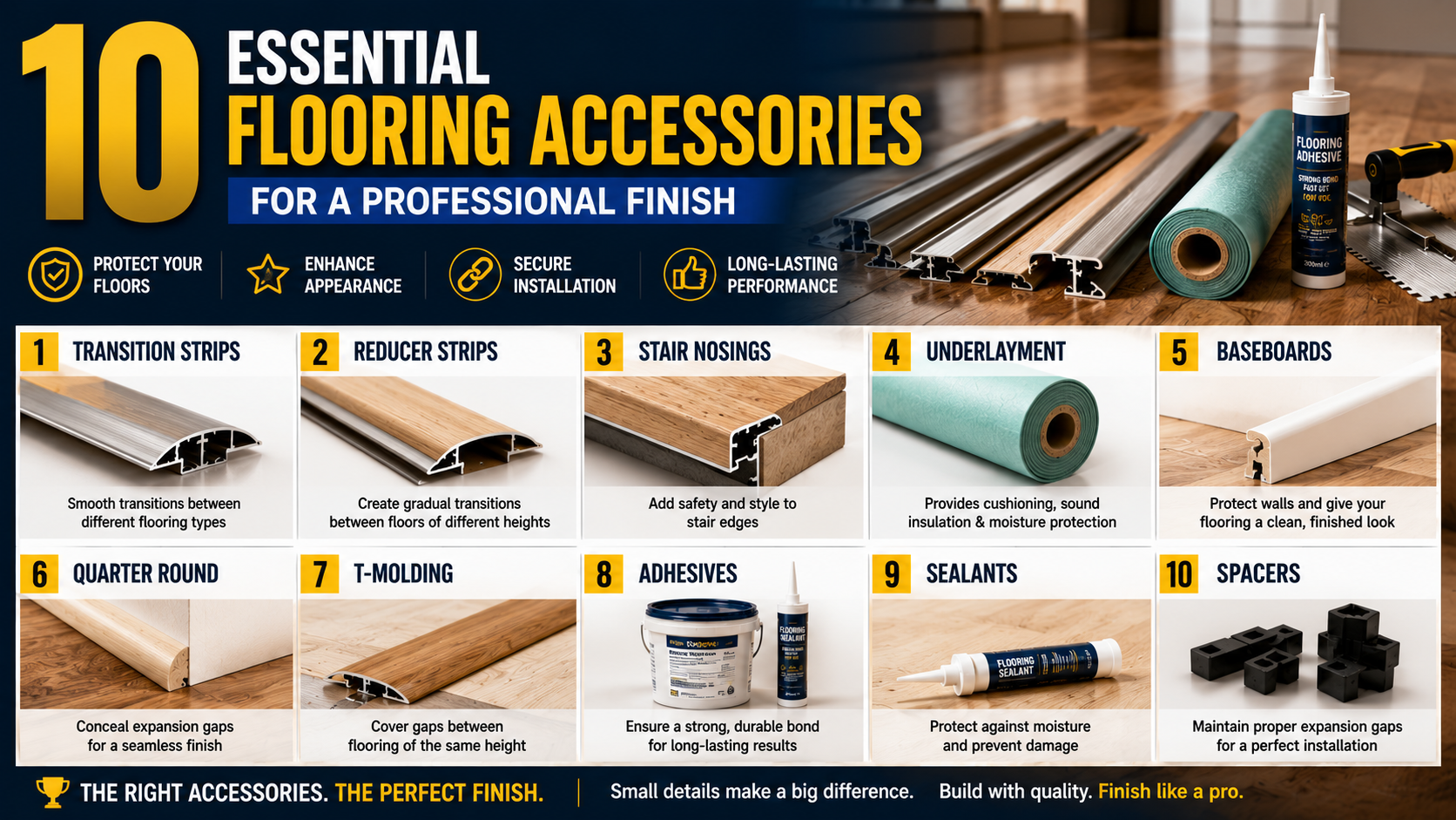 4. 10 Essential Flooring Accessories for a Professional Finish